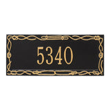 Whitehall Sailor's Knot Personalized Plaque - Black/Gold