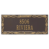 Whitehall Sailor's Knot 2-Line Personalized Address Plaque - Bronze/Gold