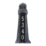 Whitehall Lighthouse Vertical Personalized Plaque - Black/White