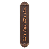 Whitehall Shell Vertical Wall 1-Line Personalized Address Plaque - Antique Copper