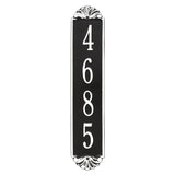 Whitehall Shell Vertical Wall 1-Line Personalized Address Plaque - Black/White