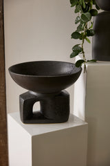 Oberon Reactive Glaze Sculptural Bowl By Accent Decor