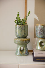 Elysian Reactive Glaze Sculptural Pots By Accent Decor