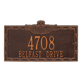 Whitehall Claddagh Address Plaque - Antique Copper