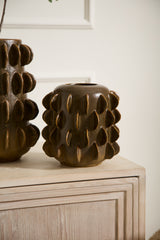 Millay Ombre Textured Ceramic Decorative Vases By Accent Decor - 8" x 8" - Image 2