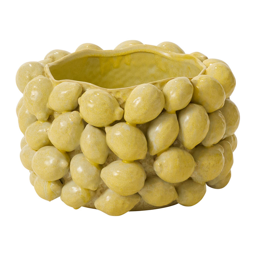 Layered Lemon Sculptural Ceramic Vessels By Accent Decor