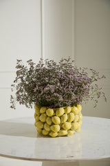 Layered Lemon Sculptural Ceramic Vessels By Accent Decor - Pot, 13.5" x 7.75" - Image 2