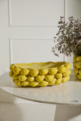 Layered Lemon Sculptural Ceramic Vessels By Accent Decor - Bowl, 19" x 11" x 6.25" - Image 7