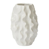 Ruffle Textured Matte Vase By Accent Decor