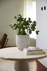 Riptide Ribbed Ceramic Floor Vessels & Planters By Accent Decor - Pot, 10.5" x 12.25" - Image 2