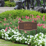Whitehall Vine Chickadee Garden Lawn Personalized Plaque - lifestyle
