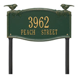 Whitehall Vine Chickadee Garden Lawn Personalized Plaque - Green/Gold