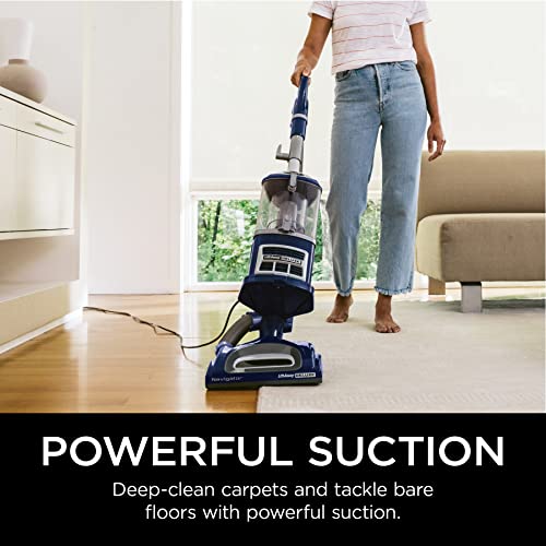 Shark NV360 Navigator Lift-Away Deluxe Upright Vacuum with Large Dust Cup Capacity, HEPA Filter, Swivel Steering, Upholstery Tool & Crevice Tool, Blue