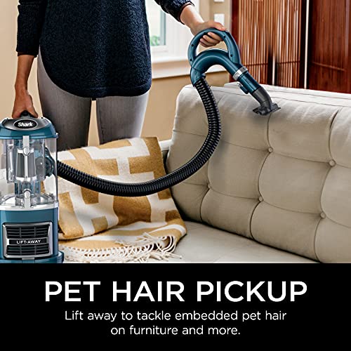 Shark ZU503AMZ Navigator Lift-Away Upright Vacuum with Self-Cleaning Brushroll, HEPA Filter, Swivel Steering, Upholstery Tool & Pet Crevice Tool, Perfect for Pets & Multi-Surface, Teal