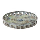Toluca Glossy Green Ceramic Decorative Trays By Accent Decor