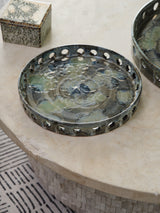 Toluca Glossy Green Ceramic Decorative Trays By Accent Decor - 12.5" x 1.75" - Image 2