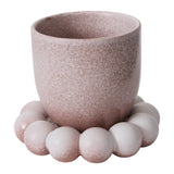 Pearl with Saucer Reactive Glaze Ceramic Pot By Accent Decor