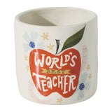 World's Best Teacher Pot By Accent Decor