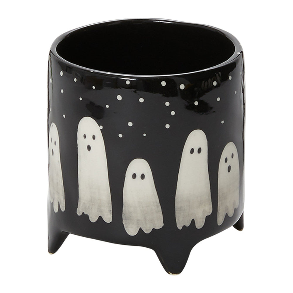 Boo Hand-Painted Footed Pots By Accent Decor