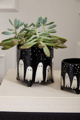 Boo Hand-Painted Footed Pots By Accent Decor