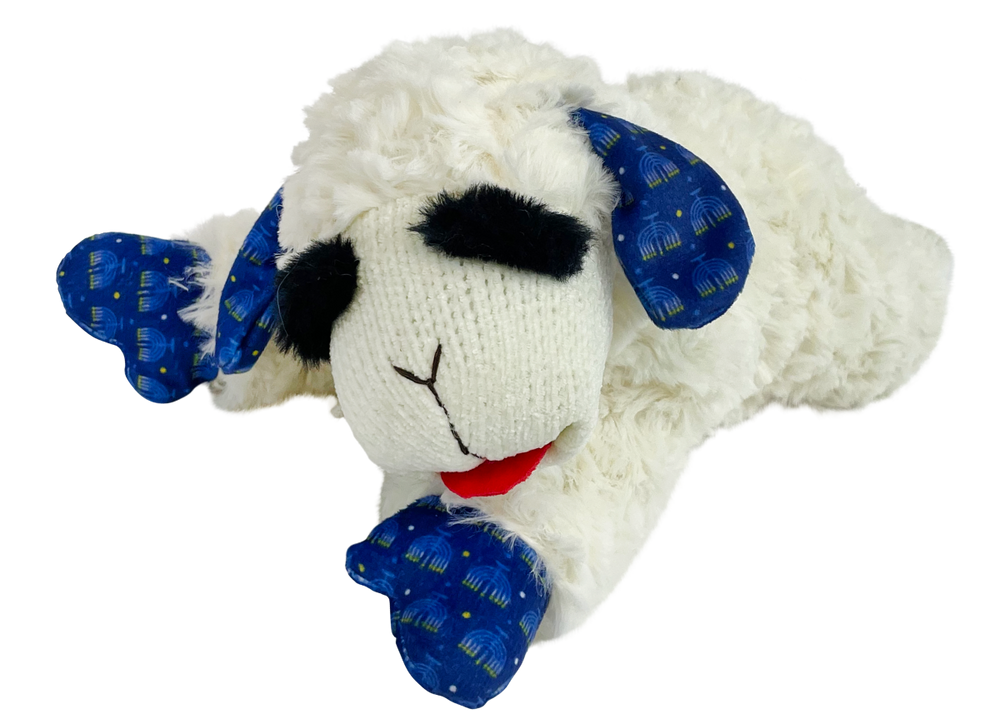Multipet Lamb Chop Hanukkah Plush Dog Toy - 10.5"