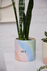 Ephemeral Hand-Painted Carved Pot By Accent Decor
