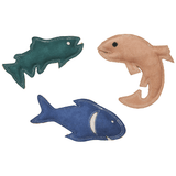Dura-Fused Leather Fish Dog Toy, 7"