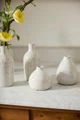 Francesca Speckled Glossy Bud Vases By Accent Decor