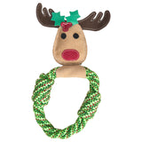 SPOT Holiday Dura-Fused Leather Reindeer Dog Toy - 11"