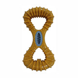 Bam-Bone Plus Dental Bridge Dog Chew Toy, Peanut Butter 6"