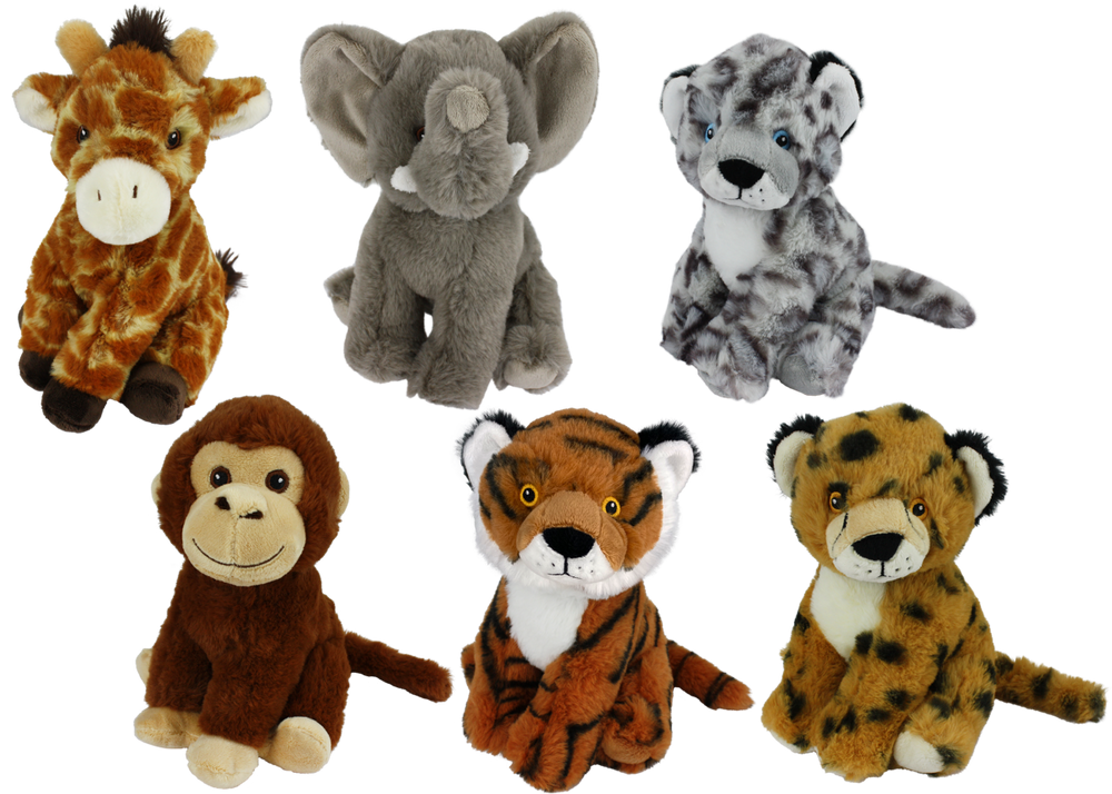Multipet Eco Safari Animals Plush Dog Toy - 8"