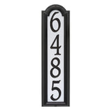Whitehall Reflective Manchester Vertical Wall 1-Line Personalized Address Plaque - Black