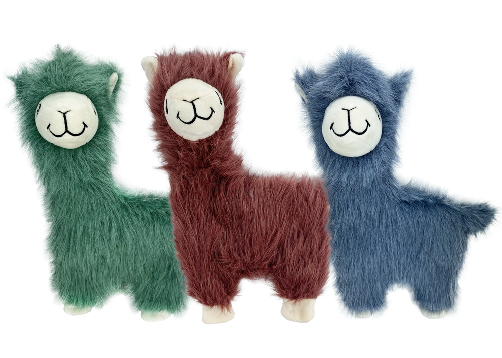 Multipet Pet Envy Fuzzy Llama Plush Dog Toy - 12"