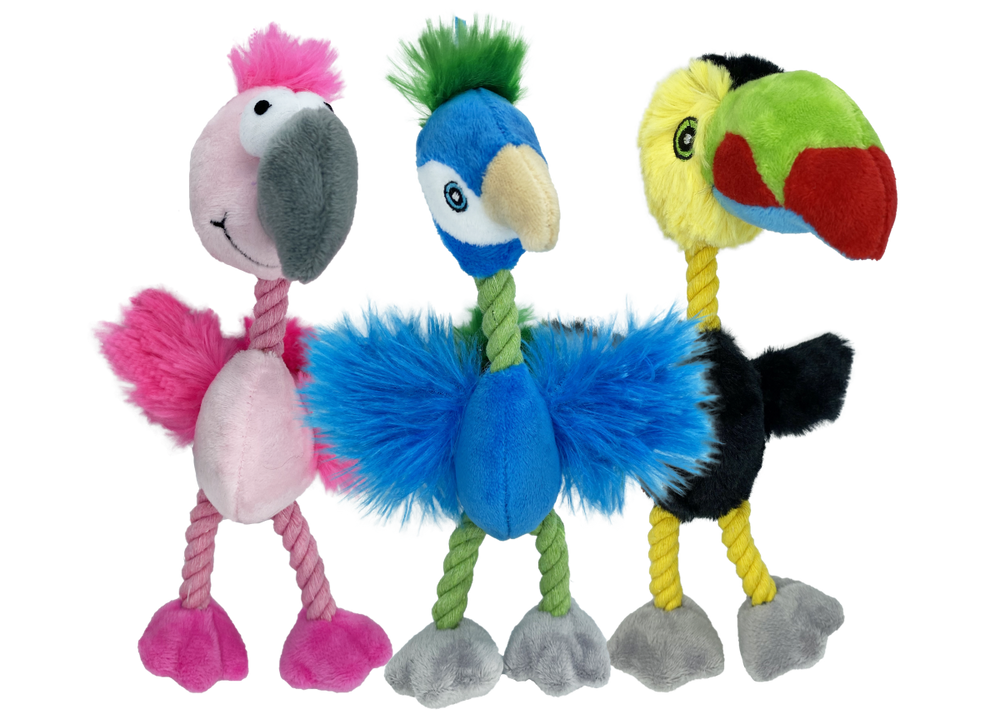 Multipet Pet Envy Mini Bird Brain Plush Dog Toy - 8"