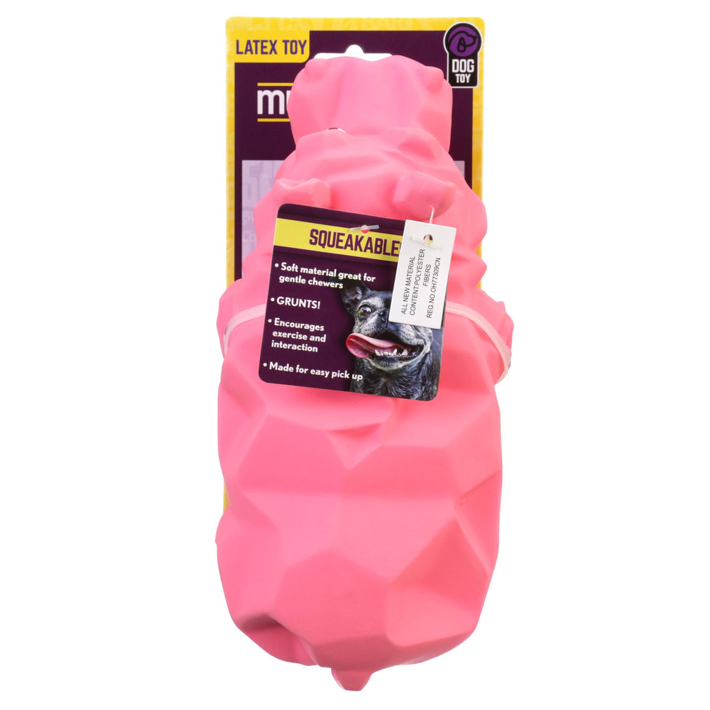 Multipet Origami Hippo Plush Dog Toy - 8"