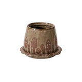 Wild Mushroom with Saucer Ceramic Pots By Accent Decor - 7" x 4.75"