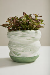 Greenway Sculptural Marbled Pot By Accent Decor