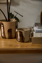 Bronze Brushstroke Ceramic Pots By Accent Decor