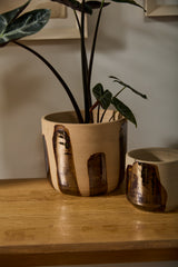 Bronze Brushstroke Ceramic Pots By Accent Decor