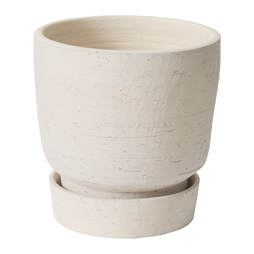 Salvage with Saucer Hand-Painted Textured Pot By Accent Decor