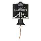 Whitehall Lighthouse Bell Welcome Personalized Plaque - Black/White