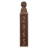 Whitehall Pineapple Vertical Welcome Wall 1-Line Personalized Address Plaque - Antique Copper