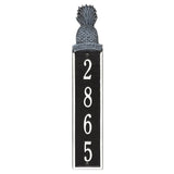 Whitehall Pineapple Vertical Welcome Wall 1-Line Personalized Address Plaque - Black/White