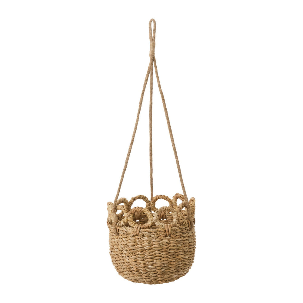 Verse Hanging Woven Natural Fibers Baskets By Accent Decor