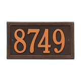 Whitehall Double Line Standard Wall 1-Line Personalized Address Plaque - Oil-Rubbed Bronze