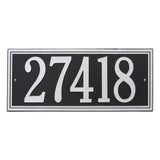 Whitehall Double Line Estate Wall 1-Line Personalized Address Plaque - Black/Silver