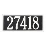 Whitehall Double Line Estate Wall 1-Line Personalized Address Plaque - Black/White