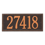 Whitehall Double Line Estate Wall 1-Line Personalized Address Plaque - Oil-Rubbed Bronze