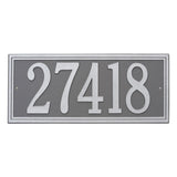Whitehall Double Line Estate Wall 1-Line Personalized Address Plaque - Pewter/Silver