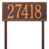 Whitehall Double Line Estate Lawn 1-Line Personalized Address Plaque - Antique Copper